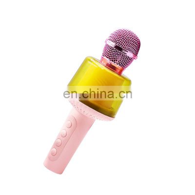 KTV-quality Stereo Sound Audio All-in-one Wireless Microphone Blue tooth Speaker Customisable Stickers for Home Party