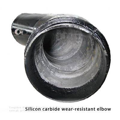 Silicon carbide wear-resistant elbow