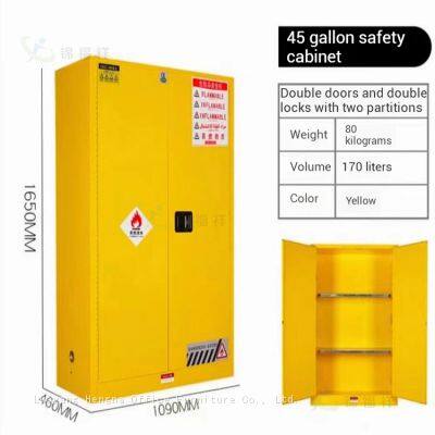 Gabinete de almacenamiento de productos químicos industriales de 45 galones - Gabinete para líquidos inflamables a prueba de fuego, 1650x1090x460mm, Sistema de doble cerradura de Hengna Furniture photo-1