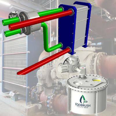 Automatic backwashing for plate heat exchanger