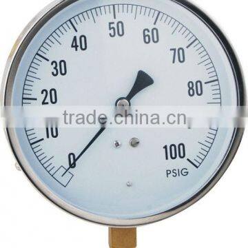 113mm(4.5") . process pressure gauge stainless steel case brass internal