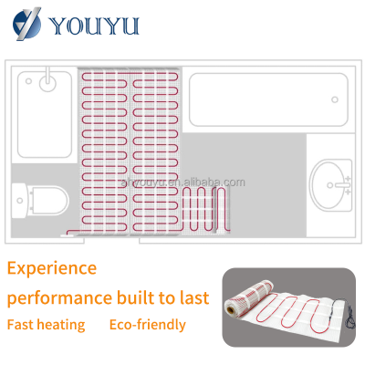 Modern 220V 110V Electric Floor Heating Mat Thin Self-adhesive Underfloor Heating Mat