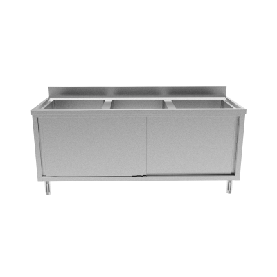 Modular Sink Cabinet System With Adjustable Legs and NSF Certification