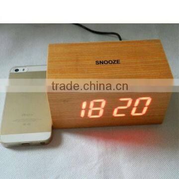 Touch control for Snooze wooden desk clock