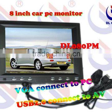 stand car pc monitor,8 inch wide screen