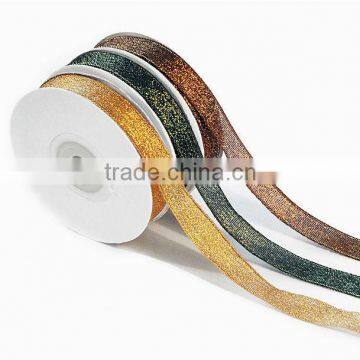 1/2 inch glitter metallic elastic ployester ribbon