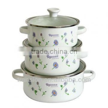 Outstanding designs flower painting ceramic sauce pot sets