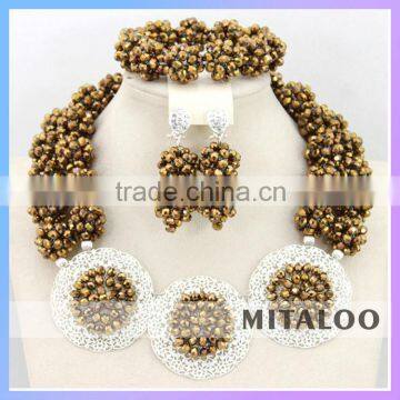 Mitaloo Red Bead Necklace Set Bead Necklace Nigerian African Bead Jewelry Sets MT0002 photo-4