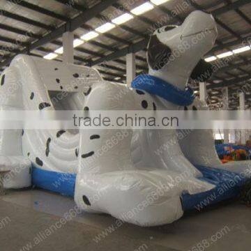 commercial grade 0.55mm pvc indoor or outdoor infaltable spot dog slide