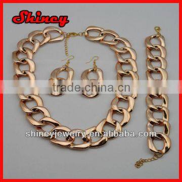 varous fashion styled HOT link chain 18 carat gold jewelry sets