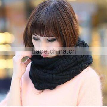 Wholesale Circular Loop Acrylic Knitted Girl Winter Scarf