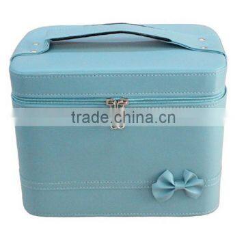 wholesale new korea big capacity cosmetic bag cosmetic box lovely bowknot toiletry bag