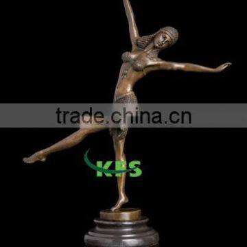 Bronze Dimitry dancing lady statue