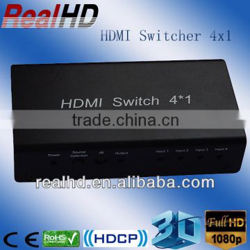 4x1 3D-Support HDMI Quad Screen Multiviewer with Built-In KVM Switch