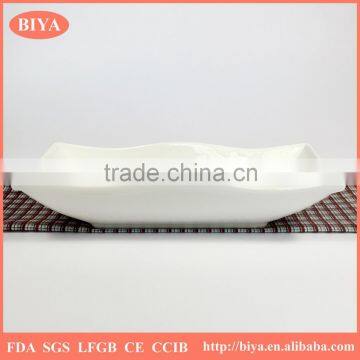 Wave Plate Strengthen Porcelain Durable Porcelain Sepecial Design Different Size Wave Edge Square Rectangular Soup Plate photo-5