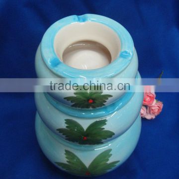 customize various hand painting dolomite ceramic ashtray