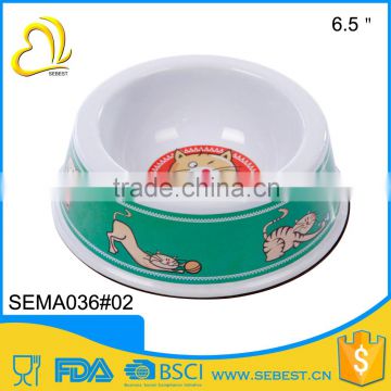 best selling custom plastic round shape pet food bowl