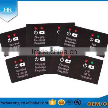 Black Matte Window perforated nameplate with 3M adhesive tape