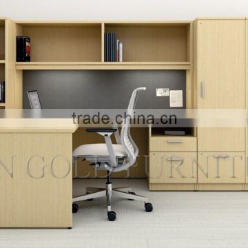 general manager office furniture, wall bookshelf with desk, executive manager desk (SZ-OD223)