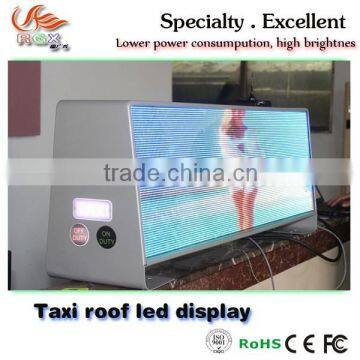 RGX P5mm high brightness Wireless 3G asychronous led taxi sign/led taxi roof sign/taxi top led display