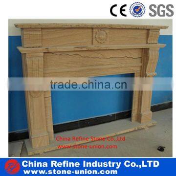 Yellow Limestone fireplace