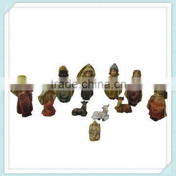 New Style Cute Christmas Resin Nativity Set Small Figurines