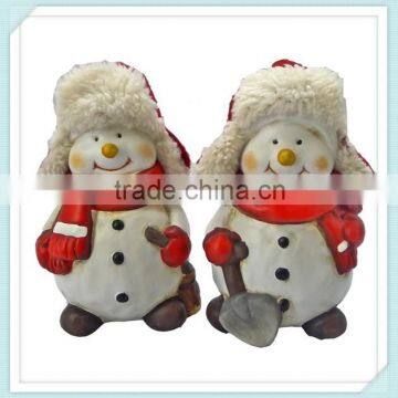 ceramic christmas snowman decor