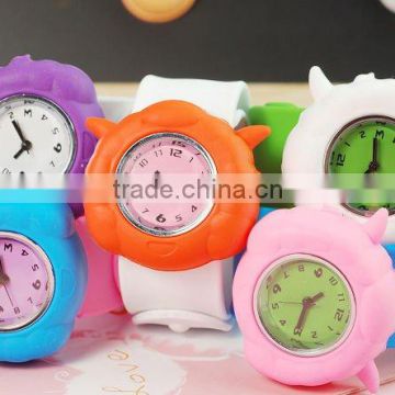 Sheep-shaped kids slap band watches, fashion papa watch