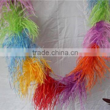 4 Ply 2 Yards Ostrich Feather Boa Rainbow Colors Wedding Name Board Decorations