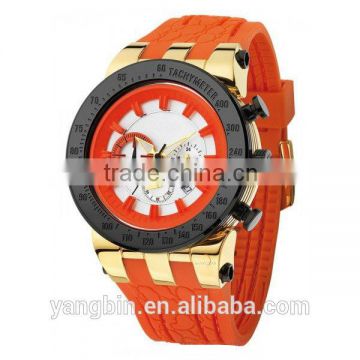 2015 Silicon strap luxury big dial watch made in china factory