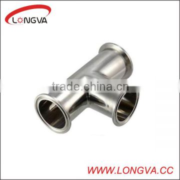 Food grade equal clamped pipe fitting tee