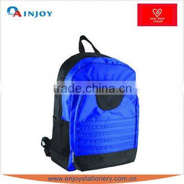 Bicolor High School Bag with Stationery Items