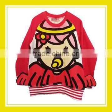 2016 Fashion Products Bros Angel Baby with Wings Women Printed Long Sleeve Red Sweater