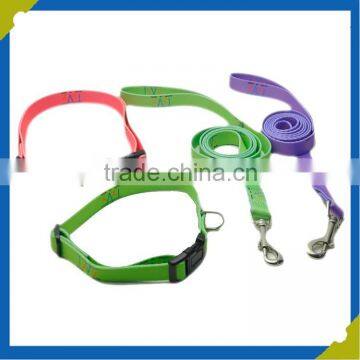 Manufacturer Customized Pet Collars Leashes Type Sublimation Polyester Webbing Dog Collar Leash photo-2