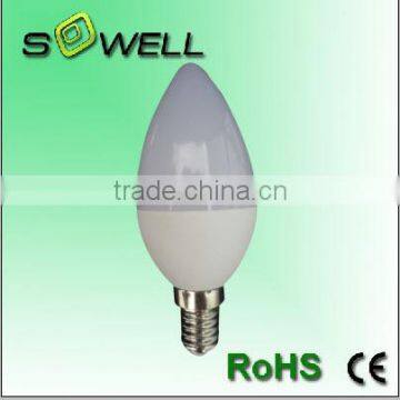 4W/5W E14/E27 37/45*102mm 2835SMD Plastic+Aluminum CE RoHS Indoor LED Light Lamps