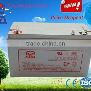 GEL deep cycle rechargeable 12V100Ah volta batteries for ups solar power system