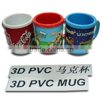 Factory supply !! High Quality Soft Pvc Mug,3d Pvc Mug Gift Cup