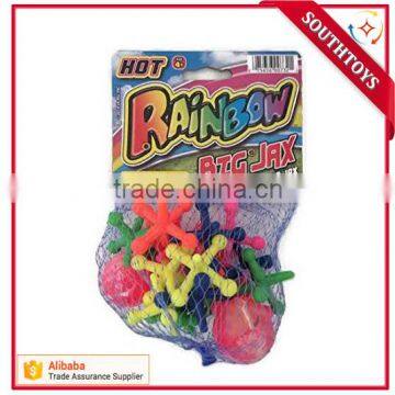 new arrival Classic Jacks and Ball Game Party Favor rainbow big jax Toy