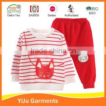Cute good quality baby pajama girl pajama sleepwear cotton pajama