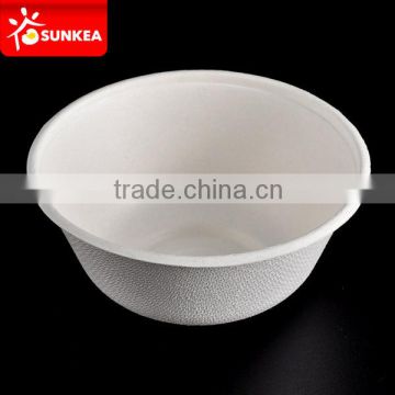 White biodegradable disposable bagasse tableware