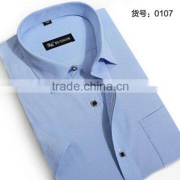 2015 summer apparel men's luxury blue casual shirt