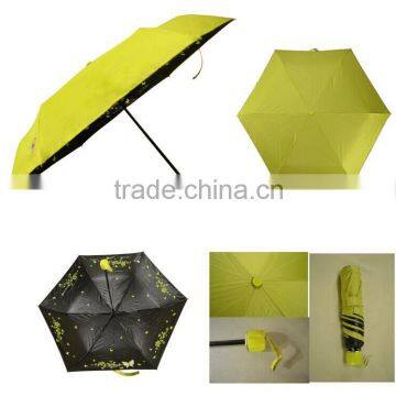 promotional samll pocket ultra light aluminum auto open close 3 fold umbrella