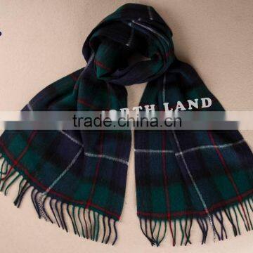 Wool Cashmere Blend Tartan Scarf WCS14112226