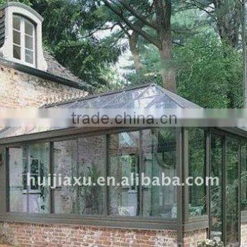 glass green house, glass sun house, beautiful prefab glass house,garden sun room