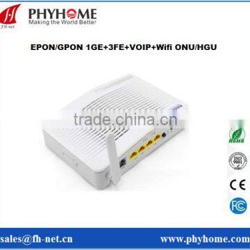 GPON onu 4 Lan with wifi Fiber Optic Equipment FTTH ONT compatible with Huawei ZTE