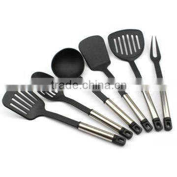 Eco-Friendly 2016 most popular stainless steel handle nylon utensil set