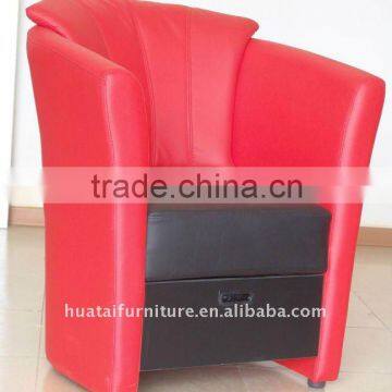 New Design Leather/Wooden Upholstered Armchair,PU tub chair