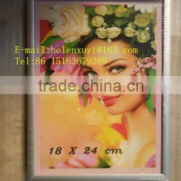 wholesale brushed satin silver aluminum photo frame