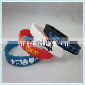 Bulk Cheap Promotional Silicone Wristband Bracelet, Debossed Logo