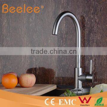 304 Stainless Steel Goose Neck Kitchen Faucet With Single Lever Handle HS15010 photo-4